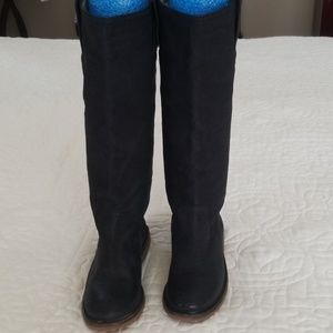 Frye Black Celia X stitch boots